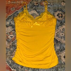 Women’s Lace V-Neck Ruched Tank Top - Size small
